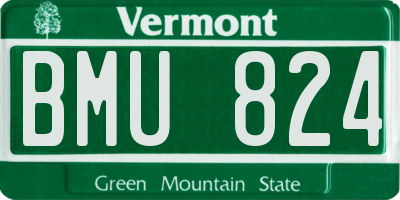 VT license plate BMU824