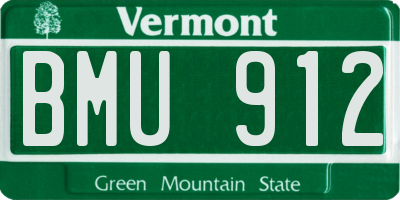 VT license plate BMU912