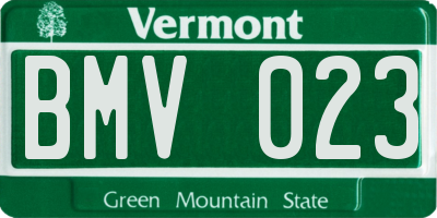 VT license plate BMV023
