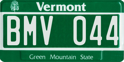 VT license plate BMV044