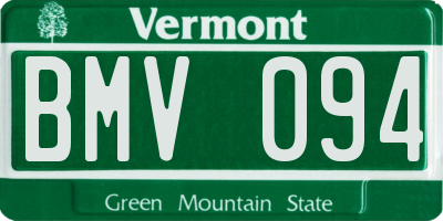 VT license plate BMV094