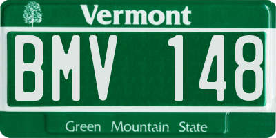 VT license plate BMV148