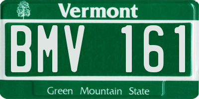 VT license plate BMV161