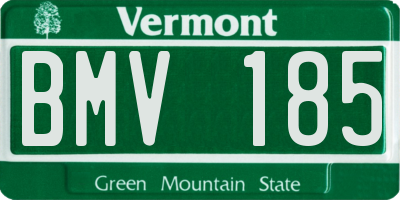 VT license plate BMV185