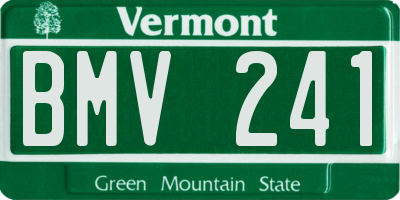 VT license plate BMV241
