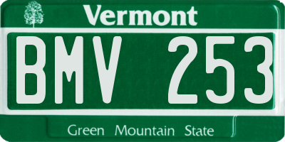 VT license plate BMV253