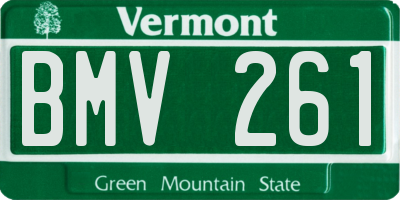 VT license plate BMV261