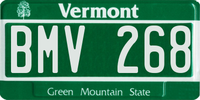 VT license plate BMV268