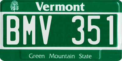 VT license plate BMV351