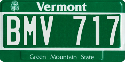 VT license plate BMV717