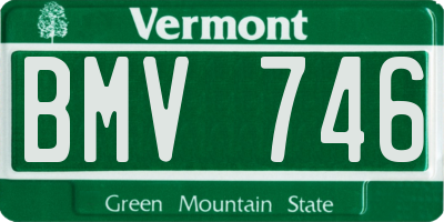 VT license plate BMV746