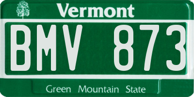 VT license plate BMV873