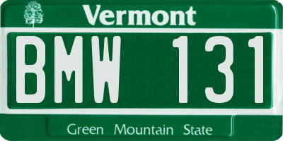 VT license plate BMW131