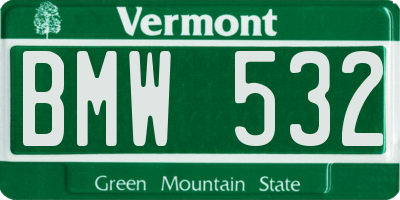 VT license plate BMW532