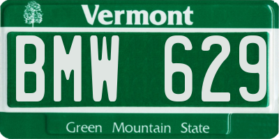 VT license plate BMW629