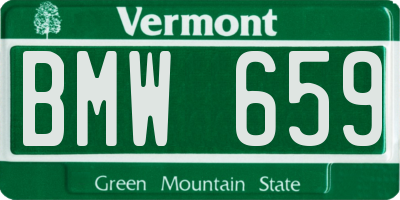 VT license plate BMW659
