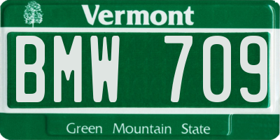 VT license plate BMW709