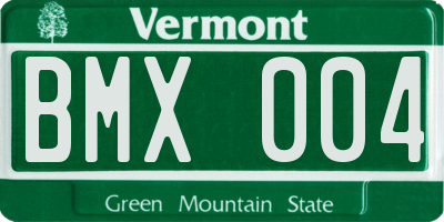 VT license plate BMX004
