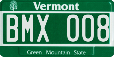 VT license plate BMX008