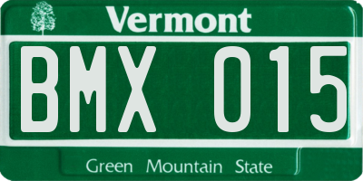 VT license plate BMX015