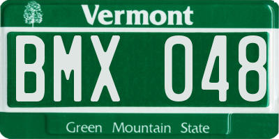 VT license plate BMX048
