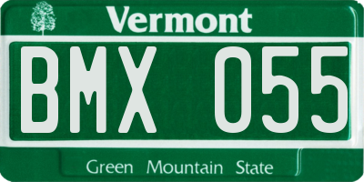 VT license plate BMX055