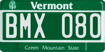 VT license plate BMX080