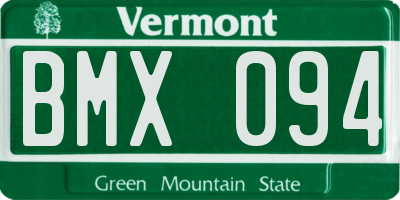 VT license plate BMX094