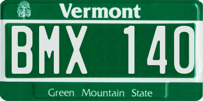 VT license plate BMX140