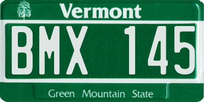 VT license plate BMX145