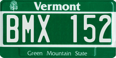 VT license plate BMX152