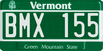 VT license plate BMX155