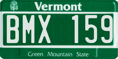 VT license plate BMX159