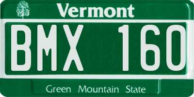 VT license plate BMX160