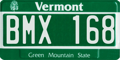 VT license plate BMX168