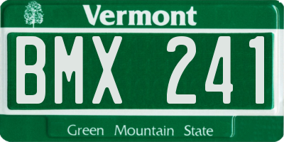 VT license plate BMX241