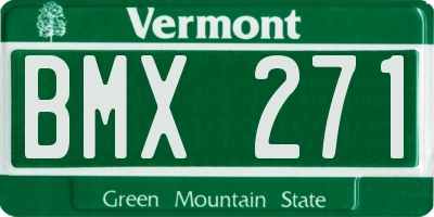 VT license plate BMX271
