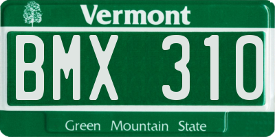 VT license plate BMX310