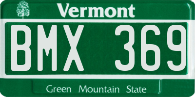 VT license plate BMX369