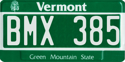VT license plate BMX385