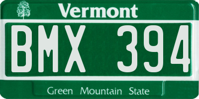 VT license plate BMX394