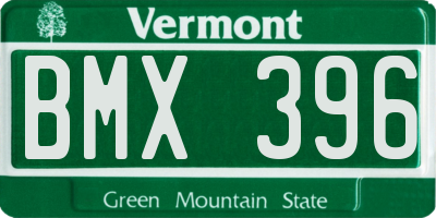VT license plate BMX396
