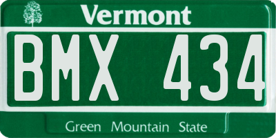 VT license plate BMX434