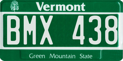 VT license plate BMX438