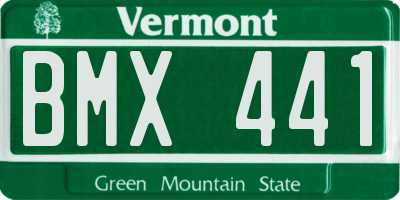VT license plate BMX441
