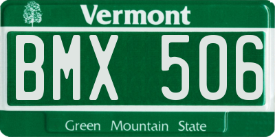 VT license plate BMX506