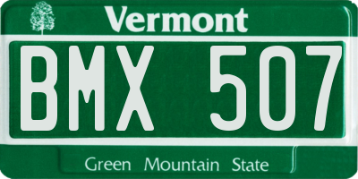 VT license plate BMX507