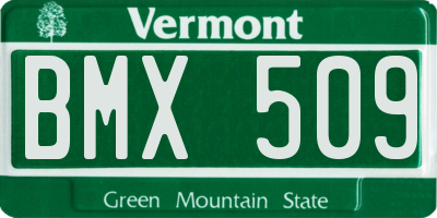 VT license plate BMX509