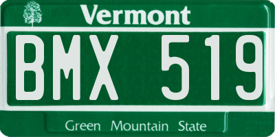 VT license plate BMX519