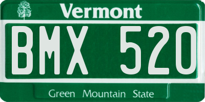 VT license plate BMX520